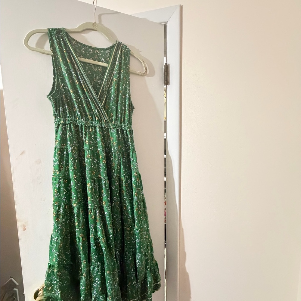 Green Floral Maxi Dress